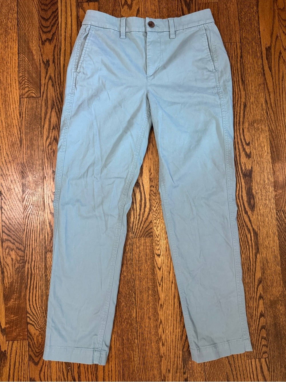 J.Crew High-Rise Girlfriend Chino Pants Size 2 Light Blue Cropped Cotton
